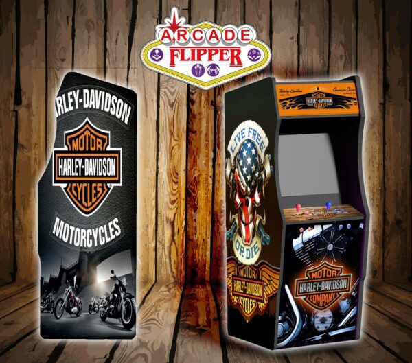 Borne arcade thème Harley Davidson Lyon Arcade Flipper