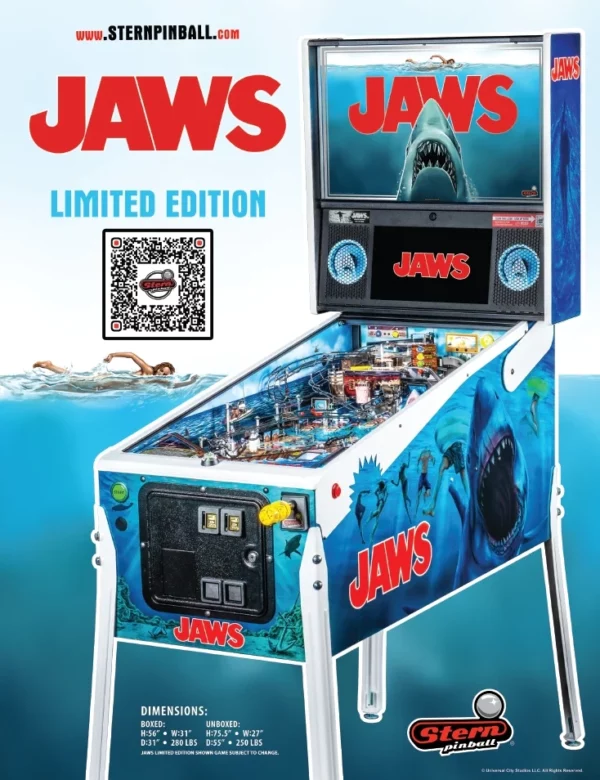 Flipper Jaws Limited Edition Stern Arcade Flipper Lyon